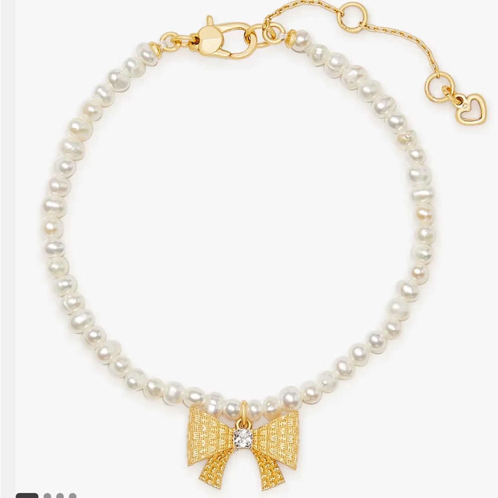 $98 Kate Spade Wrapped In A Bow Pearl‎ Charm NWT - Picture 3 of 7